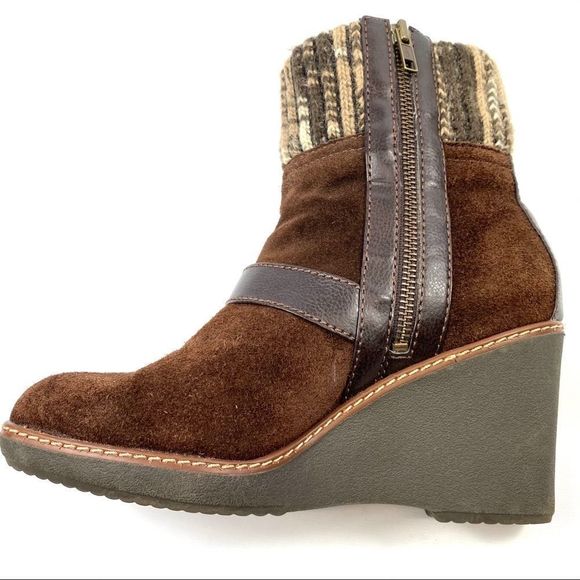 Naturalizer Kenning wedge bootie suede & knit 7.5 - Picture 7 of 15
